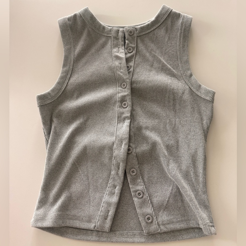 Ribbed Button up tank